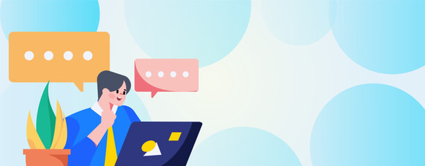 Business People Flat Vector Concept Operation Hand Drawn Illustration
