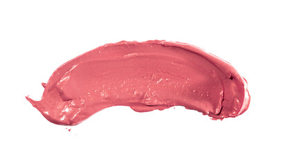Lipstick smear isolated on a white background.	

