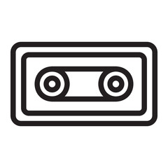 Cassete line icon