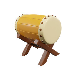 Drum of muslim mosque 3d illustration, ramadhan, icon,view render, hd,  premium quality, alpha background, PNG format