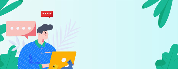 Business People Flat Vector Concept Operation Hand Drawn Illustration
