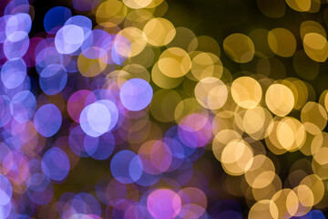 Abstract blue colors style with lights bokeh background it's soft focus for Christmas glittering wallpaper or and artwork design.