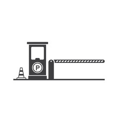 illustration of parking booth, parking payment, vector art.