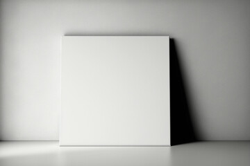 empty canvas on a light grey background, copy space, generative AI