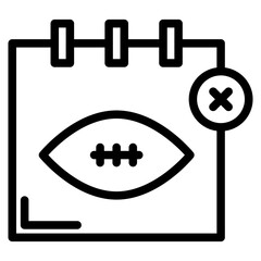 American football competition date line 