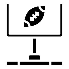 American football goal glyph 