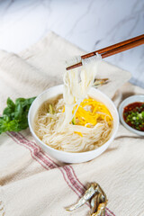 Tonight's menu is Anchovy Noodles