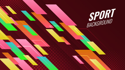 Dynamic shapes, futuristic technology red background vector design