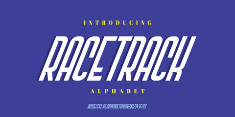 Modern Bold Font. Regular Italic Number Typography urban style alphabet fonts for fashion, sport, technology, digital, movie, logo design, vector illustration