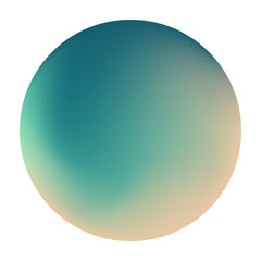 A holographic pastel-colored gradient sphere in green, and yellow. Vibrant gradient banner with bright glow gradient background. Vector Illustration