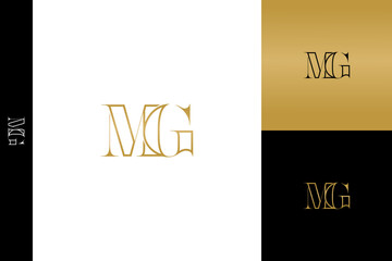 Luxury MG letters. Icon, initial, monogram, minimalist, vector, logo design, template