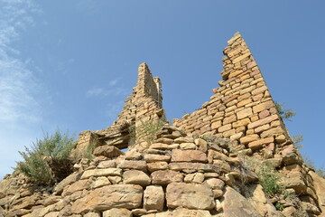 Obraz premium ruins of the village of Gamsutl