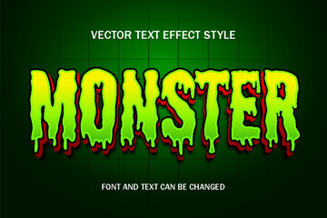 monster attack typography lettering 3d editable text effect font style template background design wallpaper banner poster © SystemDirect