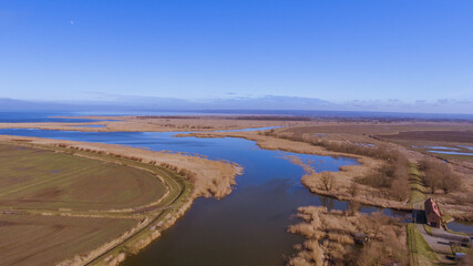 Ujście Szkarpawy z drona