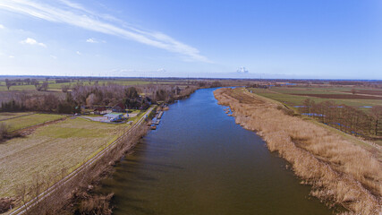 Ujście Szkarpawy z drona