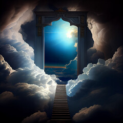 Heaven's Gate Entrance. AI generated
