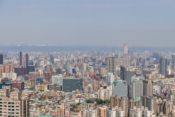 Fototapeta na wymiar Taipei urban city downtown skyline