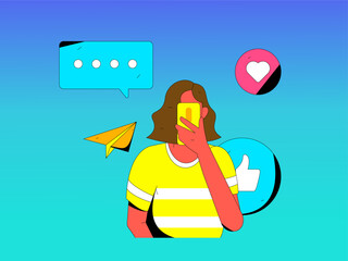 Business People Flat Vector Concept Operation Hand Drawn Illustration
