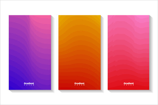 Vector Colorful Wave Geometric Shape With Color Gradation For Banner,book Cover, And Brochure Design 