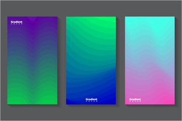 Vector colorful wave geometric shape with color gradation for banner,book cover, and brochure design 