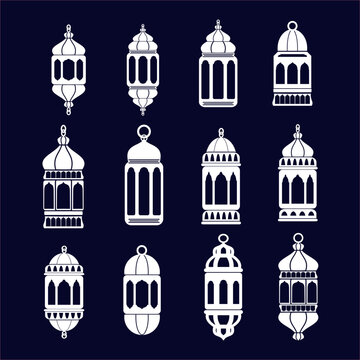 illustration background light traditional creative lantern decorative lamp art ramadan islam icon symbol vector design