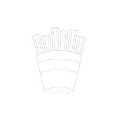 French fries PNG image icon with transparent background