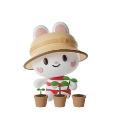 Cute Rabbit 3D Illustration-18