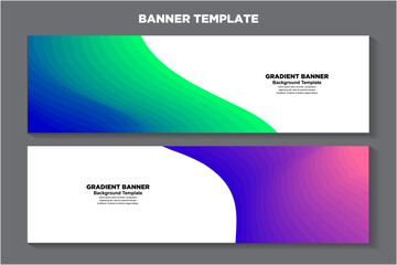 Vector colorful wave geometric shape with color gradation for banner and landing page  design with blank space