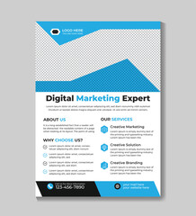 Corporate modern digital marketing flyer design template