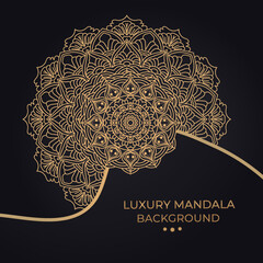 Luxury Mandala Background Design With Floral Ornament Pattern, Wedding Invitation Card Template