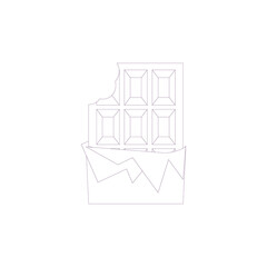 Chocolate bar PNG image icon with transparent background