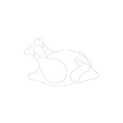 Roast chicken icon PNG image with transparent background