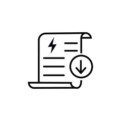 Electricity bill reduce icon. Clipart image isolated on white background