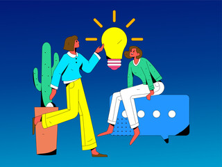 Business People Flat Vector Concept Operation Hand Drawn Illustration
