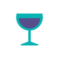 Glass goblet PNG image icon with transparent background