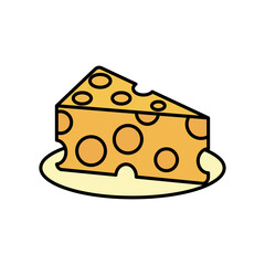 Cheese PNG image icon with transparent background