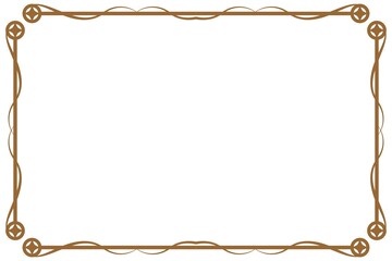 Artistic horizontal border and frame