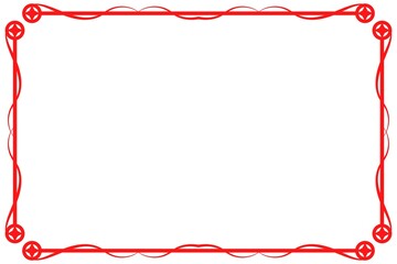 Artistic horizontal border and frame