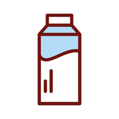 Bottle with milk PNG image icon with transparent background