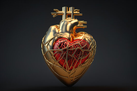 Gold Human Heart Images Browse 361 759 Stock Photos Vectors