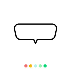 Speech bubbles linear vector element, Text balloon, Vector icon.