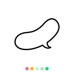 Speech bubbles linear vector element, Text balloon, Vector icon.