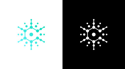 Technology innovation startup logo science connected icon Design template