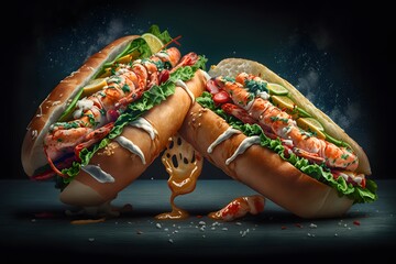 lobster rolls created using AI Generative Technology