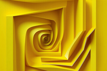 Abstract background with yellow color. Generative AI. 