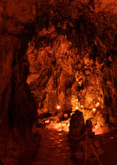 Touristic Bulak Mencilis cave with walking path. Safranbolu, Karabuk, Turkey