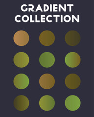 A set of color combinations. Collection of gradients. Vector illustration