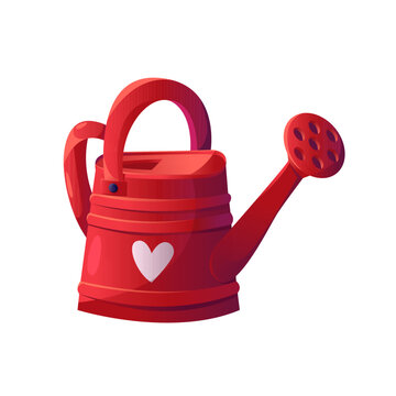 recommend clip art: Watering can isolated on a white background. Gardening tools. Vector Illustration in Cartoon Style.