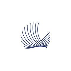 Falcon line logo design template
