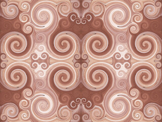 Braunes Spiralmuster